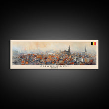 Cargar imagen en el visor de la galería, Charleroi Belgium Travel Print Wall Art, Panoramic City Art, Travel Art, Wall Decor, Vacation Gift, Framed Canvas Print Or Metal Art
