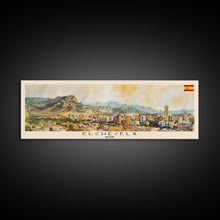 Load image into Gallery viewer, Elche Spain Travel Art, City Art, Framed Canvas Print or Metal Wall Art, Europe Travel Poster, Panoramic Wall Art, Extra Wide Wall Art
