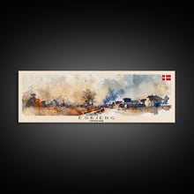 Load image into Gallery viewer, Esbjerg Denmark Travel Art, City Art, Framed Canvas Print or Metal Wall Art, Europe Travel Poster, Panoramic Wall Art, Extra Wide Wall Art
