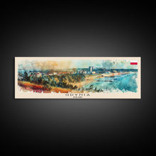 Load image into Gallery viewer, Gdynia Poland Travel Art, City Art, Framed Canvas Print or Metal Wall Art, Europe Travel Poster, Panoramic Wall Art, Extra Wide Wall Art
