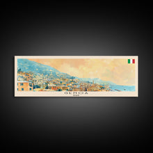 Carregar imagem no visualizador da galeria, Genoa Italy Travel Art, City Art, Framed Canvas Print or Metal Wall Art, Europe Travel Poster, Panoramic Wall Art, Extra Wide Wall Art
