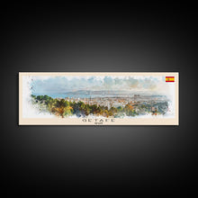 Load image into Gallery viewer, Getafe Spain Panoramic Travel Poster, Framed Canvas Print or Metal Wall Art, Travel Art, Home Decor, Panoramic Painting, Midcentury Art
