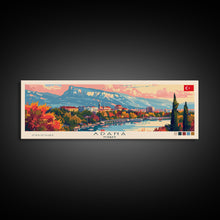 Carregar imagem no visualizador da galeria, Adana Turkey  Travel Art, City Art, Framed Canvas Print or Metal Wall Art, Europe Travel Poster, Panoramic Wall Art, Extra Wide Wall Art
