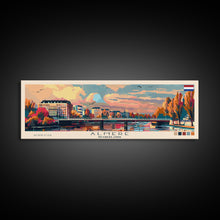 Carregar imagem no visualizador da galeria, Almere Netherlands Panoramic Travel Poster, Framed Canvas Print or Metal Wall Art, Travel Art, Home Decor, Panoramic Painting, Midcentury Art
