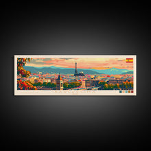 Load image into Gallery viewer, Barcelona Spain Travel Print Wall Art, Panoramic City Art, Travel Art, Wall Decor, Vacation Gift, Framed Canvas Print Or Metal Art
