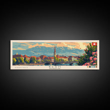 Load image into Gallery viewer, Bern Switzerland Travel Art, City Art, Framed Canvas Print or Metal Wall Art, Europe Travel Poster, Panoramic Wall Art, Extra Wide Wall Art
