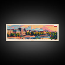 Load image into Gallery viewer, Blagoveshchensk Russia Travel Art, City Art, Framed Canvas Print or Metal Wall Art, Europe Travel Poster, Panoramic Wall Art, Extra Wide Wall Art
