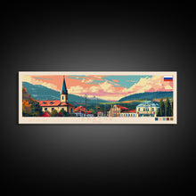 Load image into Gallery viewer, Bratsk Russia Travel Print Wall Art, Panoramic City Art, Travel Art, Wall Decor, Vacation Gift, Framed Canvas Print Or Metal Art
