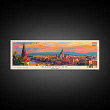 Carregar imagem no visualizador da galeria, Budapest Hungary Travel Art, City Art, Framed Canvas Print or Metal Wall Art, Europe Travel Poster, Panoramic Wall Art, Extra Wide Wall Art
