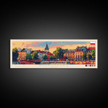 Carregar imagem no visualizador da galeria, Bydgoszcz Poland Travel Art, City Art, Framed Canvas Print or Metal Wall Art, Europe Travel Poster, Panoramic Wall Art, Extra Wide Wall Art
