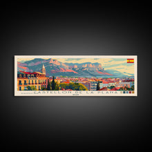 Cargar imagen en el visor de la galería, Castellon de la Plana Spain Wall Art, Panoramic Travel Poster, Panoramic Framed Canvas Print, City Wall Art, Wall Hanging Home Decor, Travel Art
