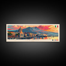 Cargar imagen en el visor de la galería, Catania Italy Travel Print Wall Art, Panoramic City Art, Travel Art, Wall Decor, Vacation Gift, Framed Canvas Print Or Metal Art
