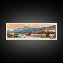 Cargar imagen en el visor de la galería, Cheboksary Russia Travel Art, City Art, Framed Canvas Print or Metal Wall Art, Europe Travel Poster, Panoramic Wall Art, Extra Wide Wall Art
