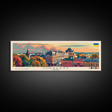 Cargar imagen en el visor de la galería, Cherkasy Ukraine Travel Art, City Art, Framed Canvas Print or Metal Wall Art, Europe Travel Poster, Panoramic Wall Art, Extra Wide Wall Art
