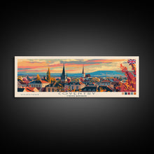 Load image into Gallery viewer, Coventry United Kingdom Wall Art, Panoramic Travel Poster, Panoramic Framed Canvas Print, City Wall Art, Wall Hanging Home Decor, Travel Art
