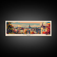 Load image into Gallery viewer, Dnipro Ukraine Wall Art, Panoramic Travel Poster, Panoramic Framed Canvas Print, City Wall Art, Wall Hanging Home Decor, Travel Art
