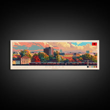 Load image into Gallery viewer, Durres Albania Travel Print Wall Art, Panoramic City Art, Travel Art, Wall Decor, Vacation Gift, Framed Canvas Print Or Metal Art
