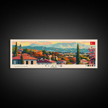 Load image into Gallery viewer, Elaz Turkey Wall Art, Panoramic Travel Poster, Panoramic Framed Canvas Print, City Wall Art, Wall Hanging Home Decor, Travel Art
