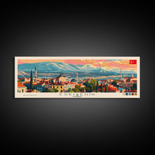 Load image into Gallery viewer, Eskisehir Turkey Panoramic Travel Poster, Framed Canvas Print or Metal Wall Art, Travel Art, Home Decor, Panoramic Painting, Midcentury Art
