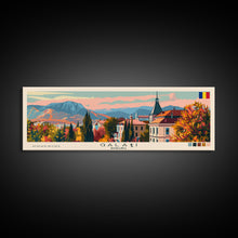 Cargar imagen en el visor de la galería, Galati Romania Travel Art, City Art, Framed Canvas Print or Metal Wall Art, Europe Travel Poster, Panoramic Wall Art, Extra Wide Wall Art
