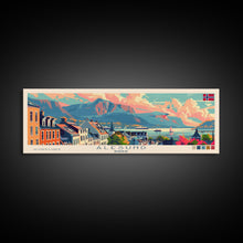 Carregar imagem no visualizador da galeria, Ålesund Norway Wall Art, Panoramic Travel Poster, Panoramic Framed Canvas Print, City Wall Art, Wall Hanging Home Decor, Travel Art
