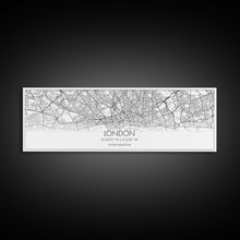 Load image into Gallery viewer, Panoramic London City Map, United Kingdom Art, Map Print, Minimalist Wall Art, Canvas Art, Housewarming Gift, Street Map Art, Closing Gift
