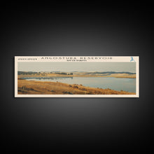 Carregar imagem no visualizador da galeria, Angostura Reservoir South Dakota Panoramic Framed Canvas Print, Lake House Decor, Minimalist Art, Travel Poster, Scenic Painting
