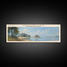 Carregar imagem no visualizador da galeria, Artillery Lake Panoramic Framed Canvas Print, Lake House Art, Modern Decor, Travel Poster, Scenic View, Home Decoration
