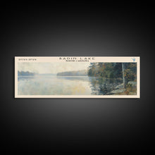 Carregar imagem no visualizador da galeria, Badin Lake North Carolina Panoramic Framed Canvas Print, Lake House Art, Modern Decor, Travel Poster, Scenic View, Home Decoration
