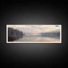Carregar imagem no visualizador da galeria, Baker Lake Panoramic Framed Canvas Print, Lake House Decor, Minimalist Art, Travel Poster, Scenic View, Nature Wall Art
