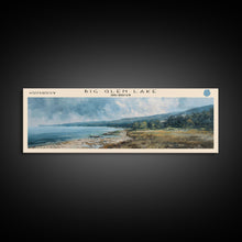 Carregar imagem no visualizador da galeria, Big Glen Lake Michigan Framed Canvas Print, Lake House Decor, Panoramic Scenic View, Travel Poster, Rustic Art, Lake Painting
