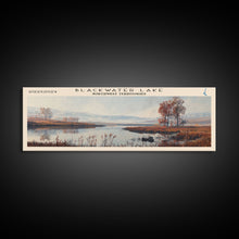 Carregar imagem no visualizador da galeria, Blackwater Lake Framed Canvas Print, Lake House Decor, Panoramic Scenic View, Travel Poster, Minimalist Art, Lake Painting

