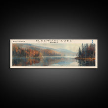 Load image into Gallery viewer, Bluenose Lake Framed Canvas Print, Panoramic Lake House Decor, Scenic View, Travel Poster, Rustic Art, Lake Painting
