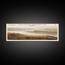 Carregar imagem no visualizador da galeria, Calamus Reservoir Nebraska Framed Canvas Print, Panoramic Lake House Decor, Wall Art, Travel Poster, Rustic Lake Painting, Nature Art
