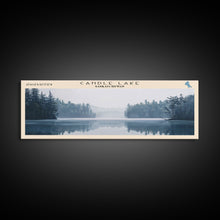 Carregar imagem no visualizador da galeria, Candle Lake Framed Canvas Print, Panoramic Lake House Decor, Wall Art, Travel Poster, Rustic Lake Painting, Home Decor
