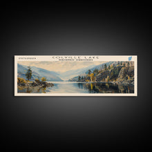Cargar imagen en el visor de la galería, Colville Lake Framed Canvas Print, Lake House Decor, Panoramic Wide Art, Travel Poster, Modern Lake Painting, Nature Art
