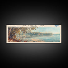 Cargar imagen en el visor de la galería, Fellows Lake Missouri Framed Canvas Print, Lake House Decor, Panoramic Wall Art, Travel Poster, Rustic Lake Painting, Home Decor
