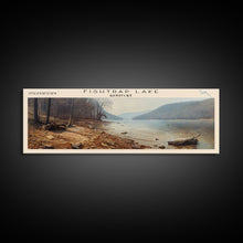 Cargar imagen en el visor de la galería, Fishtrap Lake Kentucky Framed Canvas Print, Lake House Art, Panoramic Wall Art, Travel Poster, Serene Lake Painting, Home Decor
