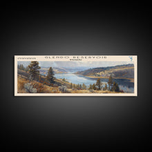 Carregar imagem no visualizador da galeria, Glendo Reservoir Wyoming Framed Canvas Print, Panoramic Lake House Decor, Wall Art, Travel Poster, Beautiful Lake Painting, Nature Art
