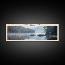 Load image into Gallery viewer, Griffith Lake Vermont Framed Canvas Print, Lake House Decor, Panoramic Wall Art, Travel Poster, Beautiful Lake Painting, Nature Art
