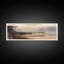 Load image into Gallery viewer, Lake Marion South Carolina Framed Canvas Print, Lake House Decor, Panoramic Wall Art, Travel Poster, Serene Lake Painting, Boho Art
