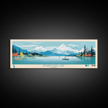 Load image into Gallery viewer, Emaiksoun Lake Alaska Framed Canvas Print, Panoramic Wall Art, Midcentury Modern, Pop Art, Bedroom Decor, Travel Poster, Nature Art
