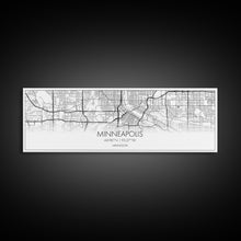 Load image into Gallery viewer, Panoramic Minneapolis City Map, Minnesota Art, Map Print, Minimalist Wall Art, Canvas Art, Housewarming Gift, Street Map Art, Closing Gift
