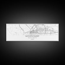 Load image into Gallery viewer, Panoramic Montgomery City Map, Alabama Art, Map Print, Minimalist Wall Art, Canvas Art, Housewarming Gift, Street Map Art, Closing Gift
