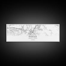 Load image into Gallery viewer, Panoramic Riverside City Map, California Art, Map Print, Minimalist Wall Art, Canvas Art, Housewarming Gift, Street Map Art, Closing Gift
