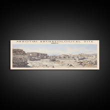 Carregar imagem no visualizador da galeria, Akrotiri Archaeological Site Framed Canvas Print Travel Poster | Wall Art | Home Decor | Gift For Travel Lover | Wall Hanging | Original Art
