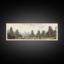 Carregar imagem no visualizador da galeria, Angkor Thom Framed Canvas Print Travel Poster | Wall Art | Home Decor | Gift For Travel Lover | Wall Hanging | Original Art
