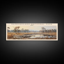 Load image into Gallery viewer, Bandhavgarh National Park Framed Canvas Print Travel Poster | Wall Art | Home Decor | Gift For Travel Lover | Wall Hanging | Original Art
