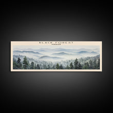 Carregar imagem no visualizador da galeria, Black Forest Framed Canvas Print Travel Poster | Wall Art | Home Decor | Gift For Travel Lover | Wall Hanging | Original Art
