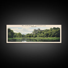 Load image into Gallery viewer, Blarney Castle COUNTRY | Framed Travel Poster Canvas Print | Trendy Wall Art | Watercolor Painting | Living Room Art | Unique Art
